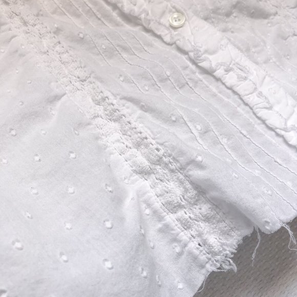 Y2K Boho White Cropped Blouse/Vest Size S Upcycled - Picture 4 of 6